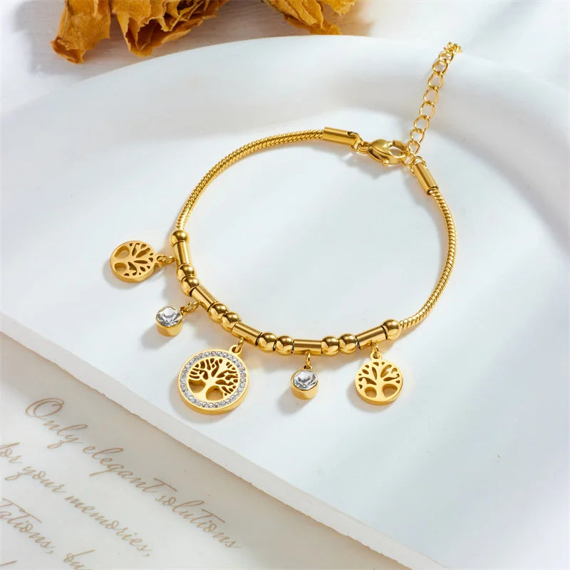 Tree of Life Bracelet with Zircon