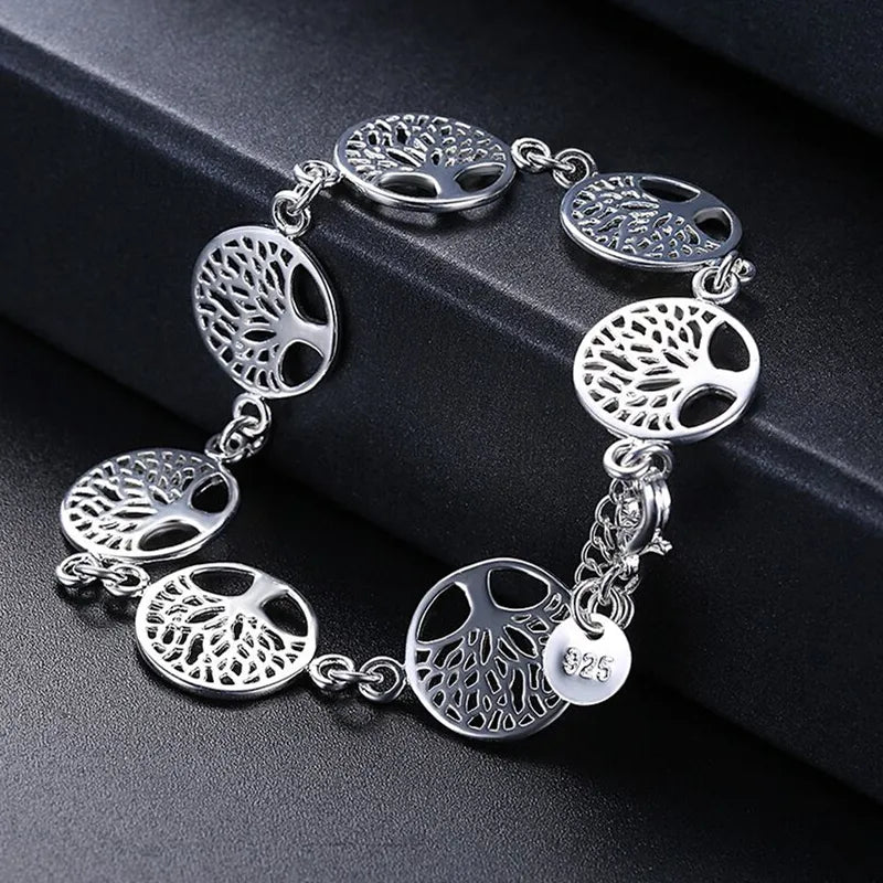 Tree of Life Bracelet Women’s Silver Chain Bracelet