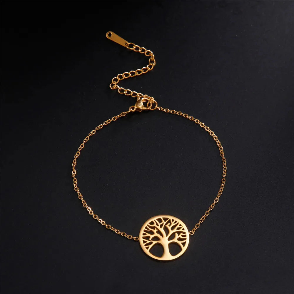 Fine Gold Women’s Tree of Life ID Bracelet