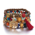 Tree of Life Bracelet Women's Chain Bracelet Red Beads