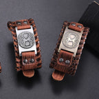 Brown and Silver Tree of Life Bracelet for Men