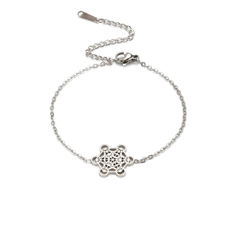 Women’s Metatron’s Cube bracelet silver