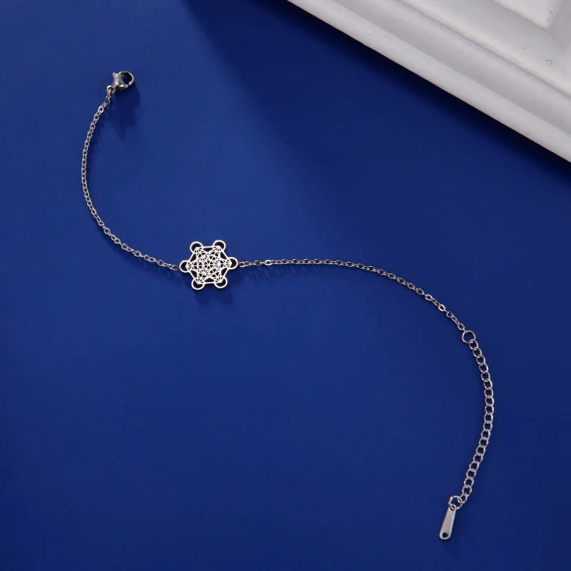 Women’s Metatron’s Cube bracelet silver