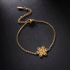 Women’s Metatron’s Cube bracelet gold