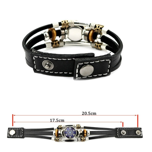 Archangel Metatron Leather ID Bracelet