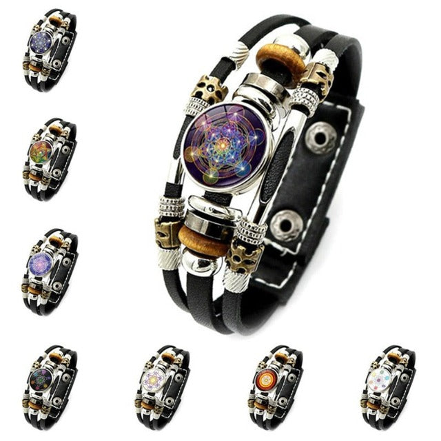 Archangel Metatron Leather ID Bracelet