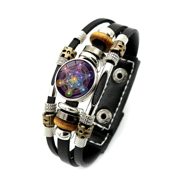 Archangel Metatron Leather ID Bracelet