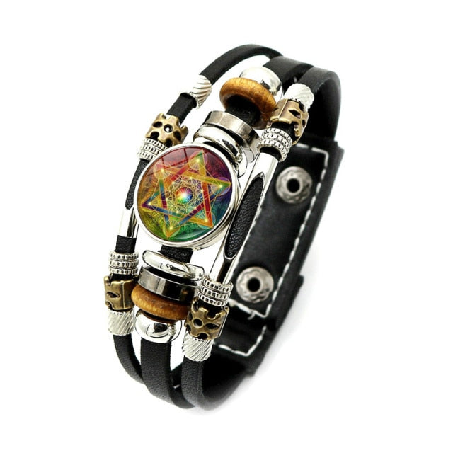 Archangel Metatron Leather ID Bracelet