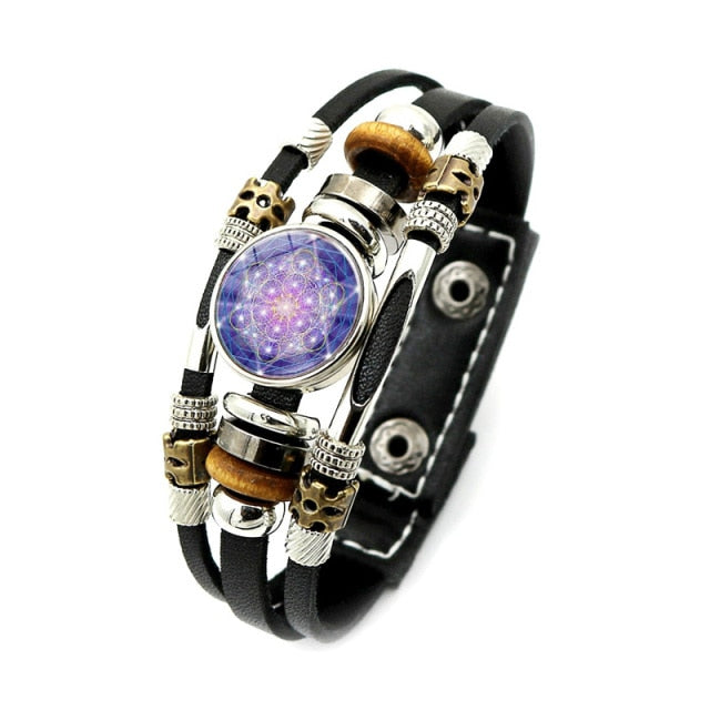 Archangel Metatron Leather ID Bracelet