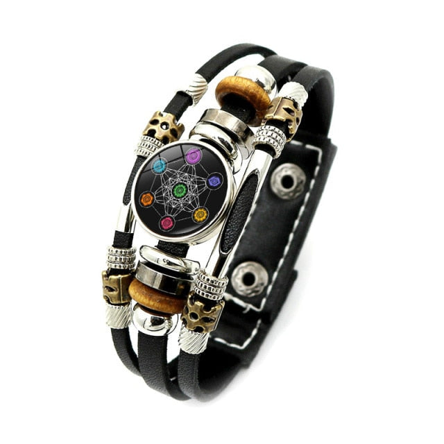 Archangel Metatron Leather ID Bracelet