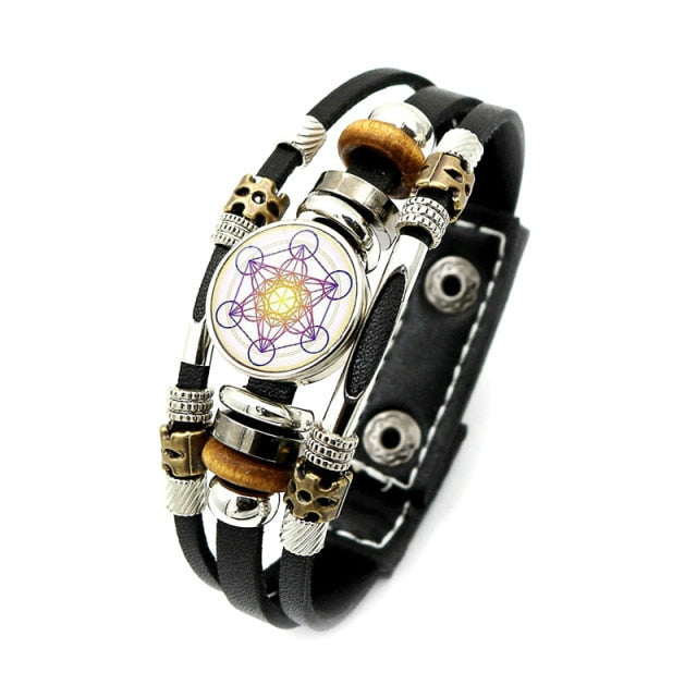 Archangel Metatron Leather ID Bracelet