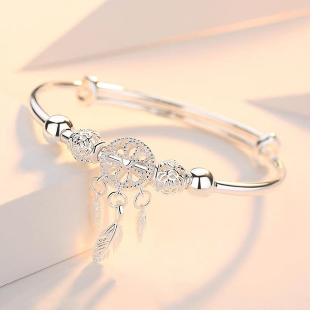 Silver ID Bracelet Dreamcatcher Bracelet
