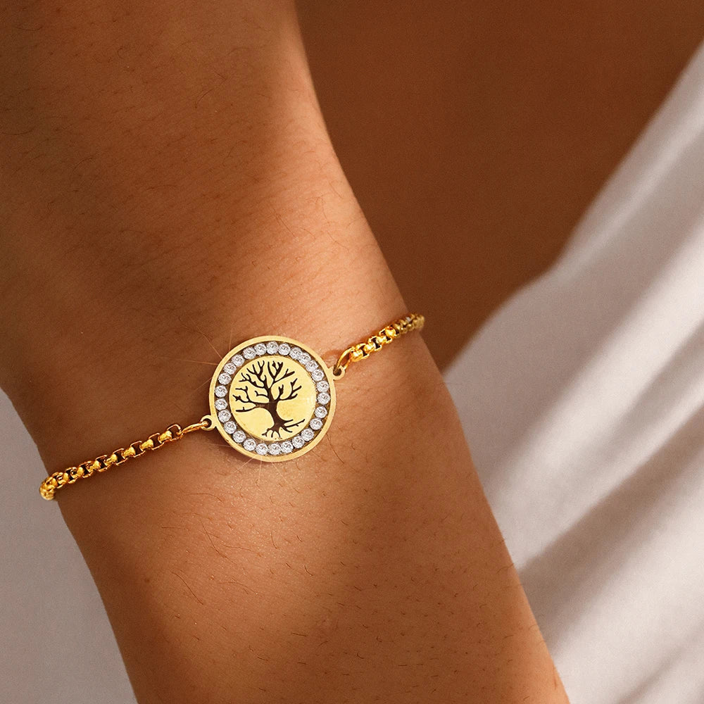 Bracelet with Gold Tree of Life