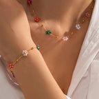 Bracelet with Coloured Flowers