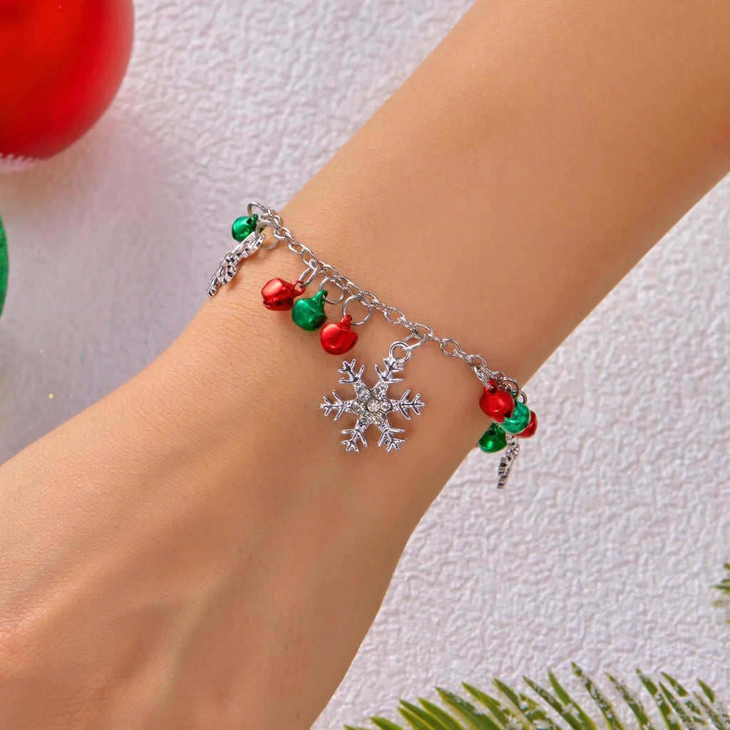 Bracelet with Snowflakes and Christmas Baubles