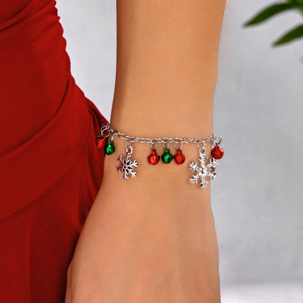Bracelet with Snowflakes and Christmas Baubles