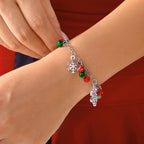 Bracelet with Snowflakes and Christmas Baubles