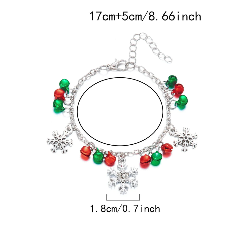 Bracelet with Snowflakes and Christmas Baubles
