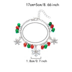 Bracelet with Snowflakes and Christmas Baubles