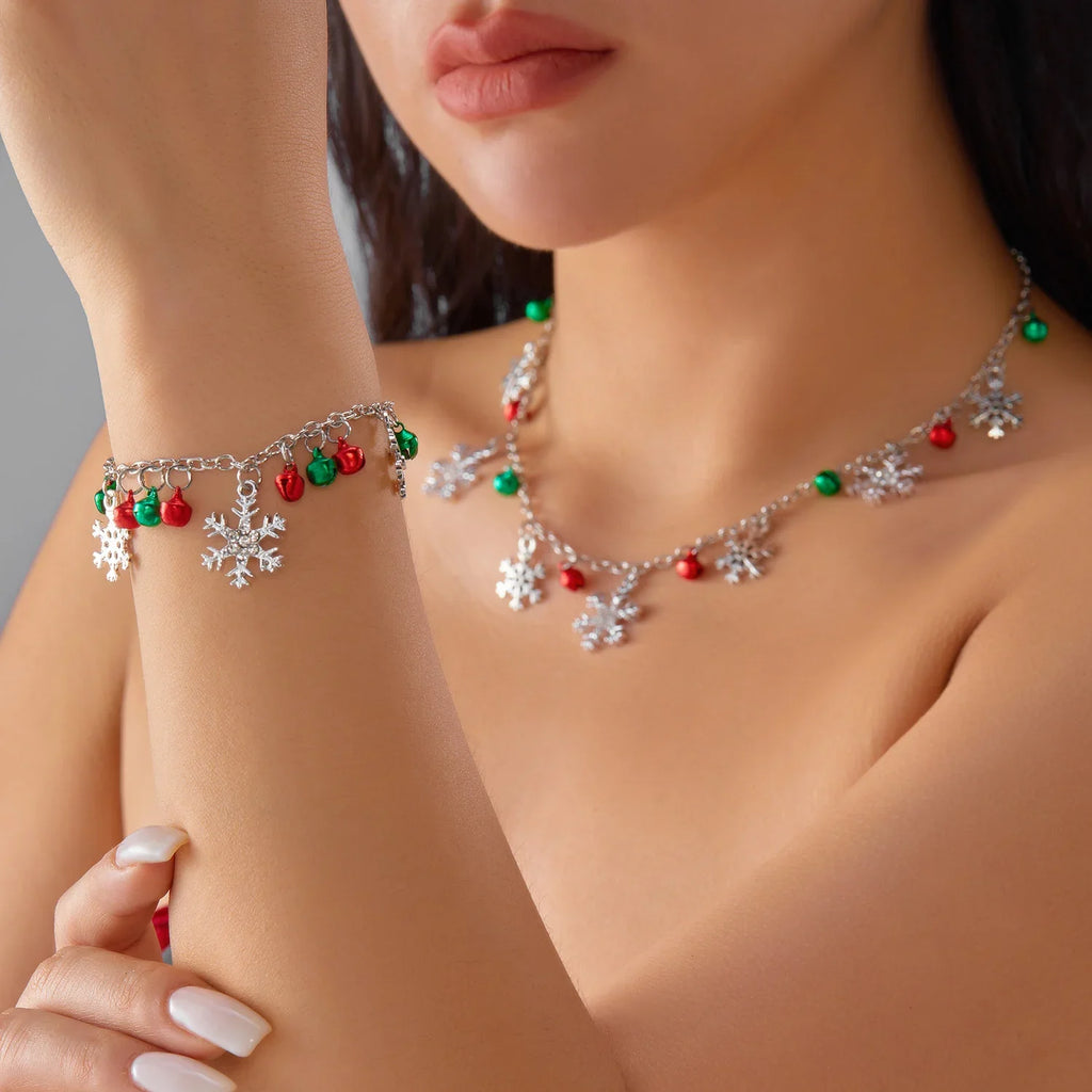 Bracelet with Snowflakes and Christmas Baubles