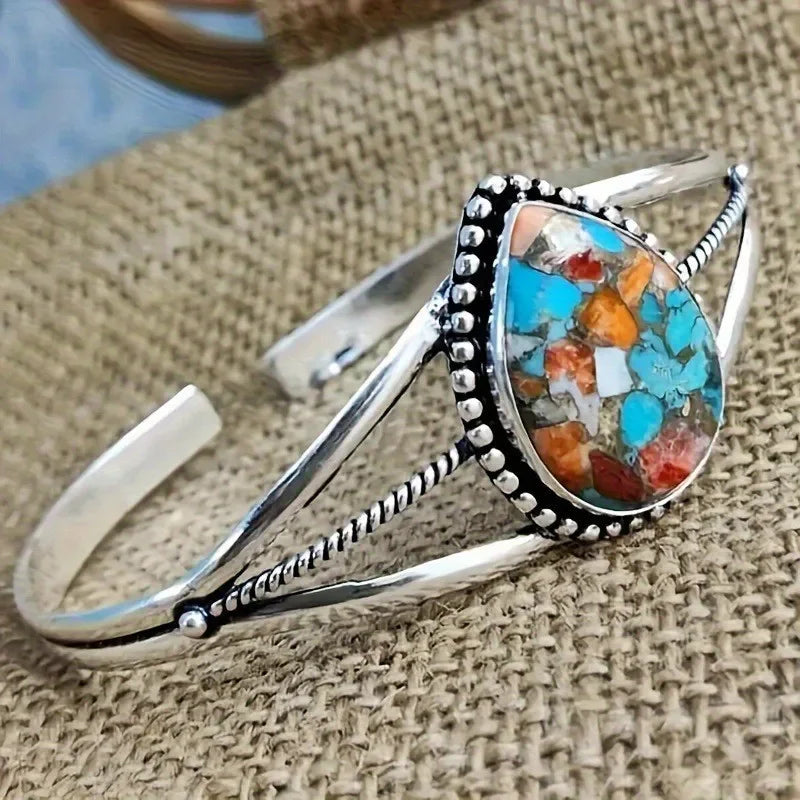 Bracelet with Water Drop and Turquoise