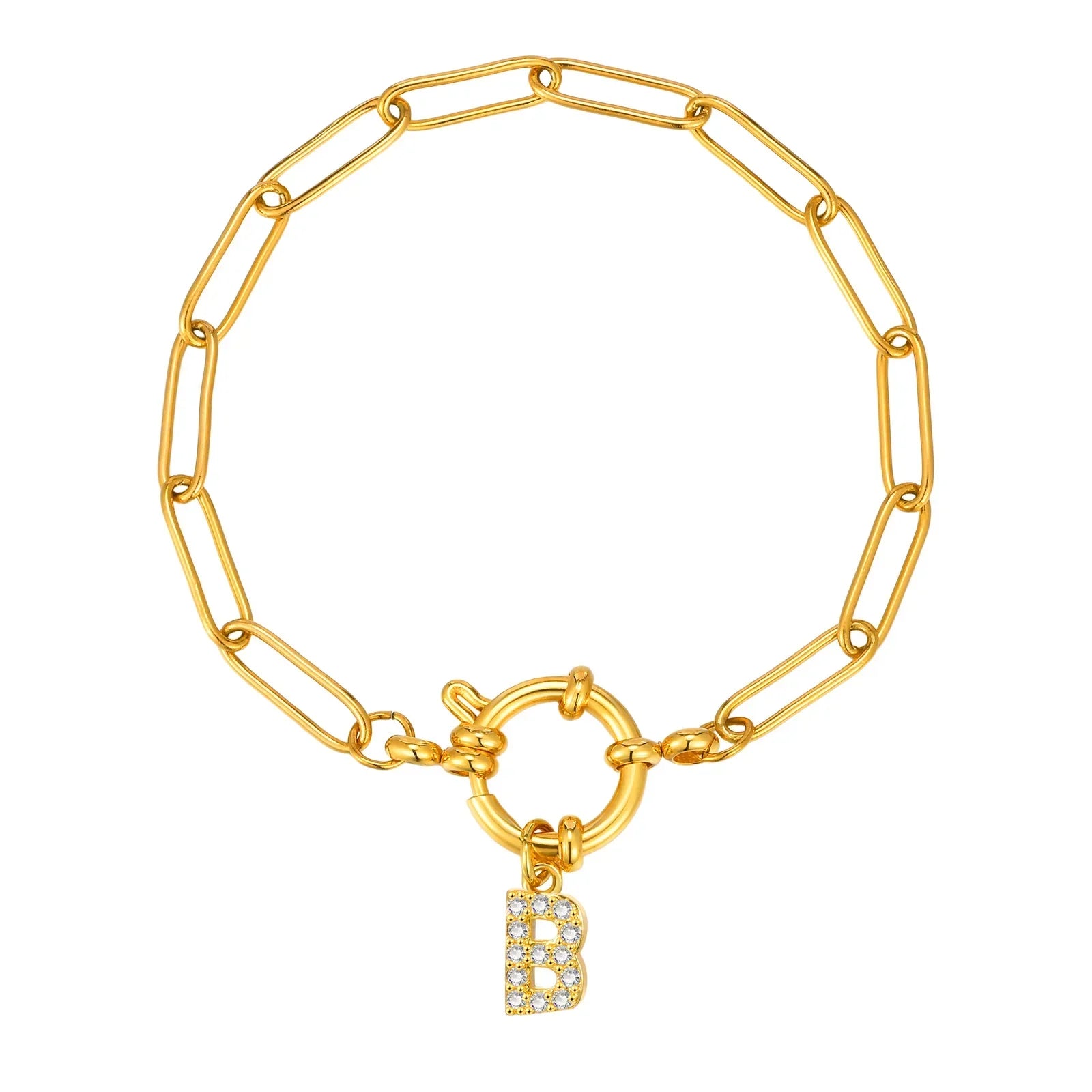 Personalized bracelet with initial b