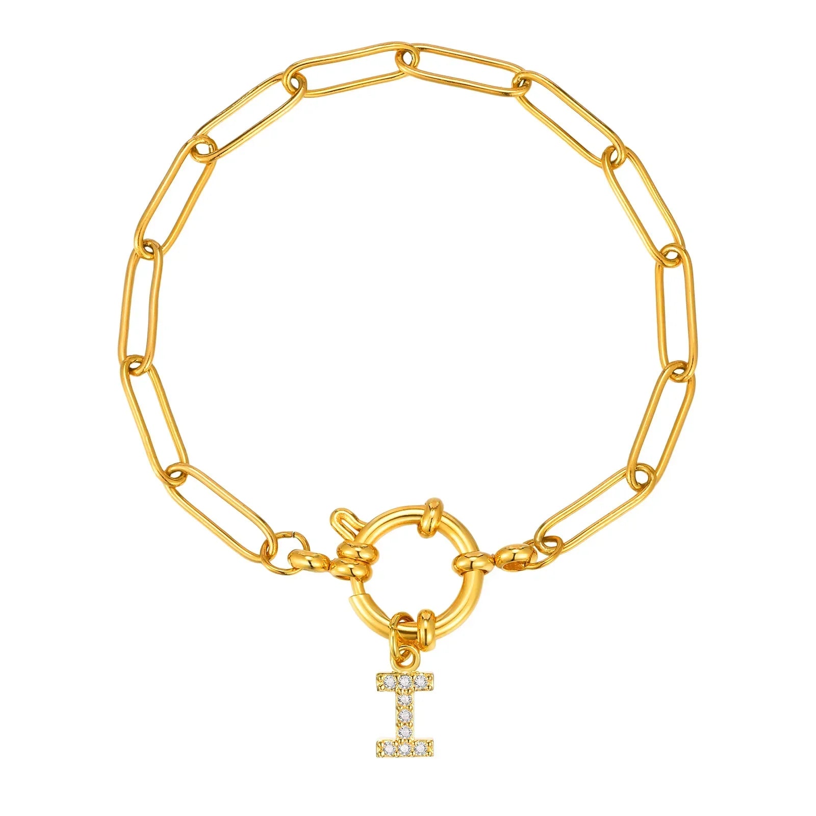 Personalized bracelet with initial i