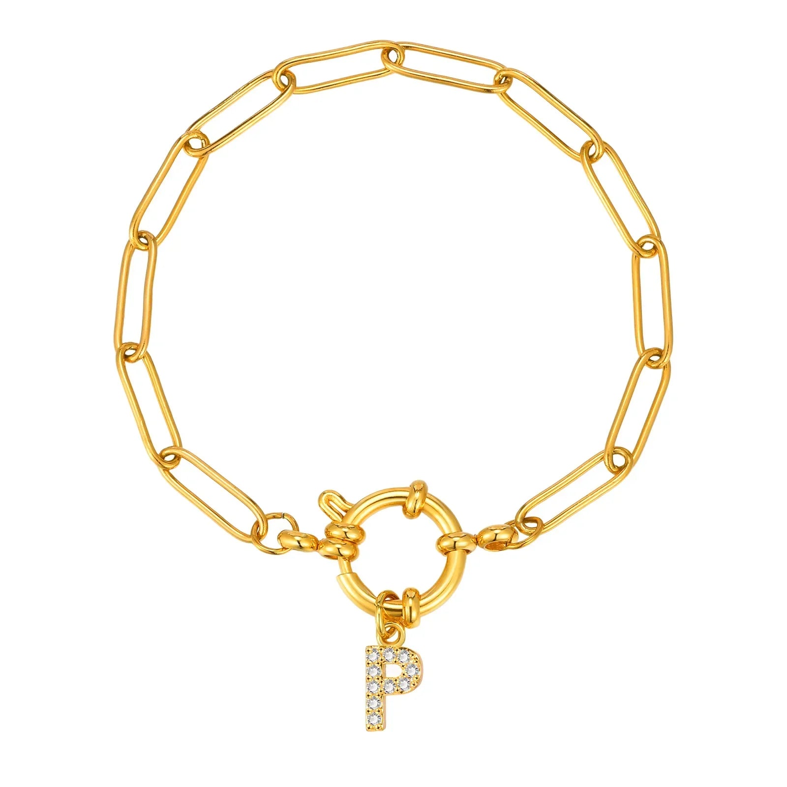 Personalized bracelet with initial p