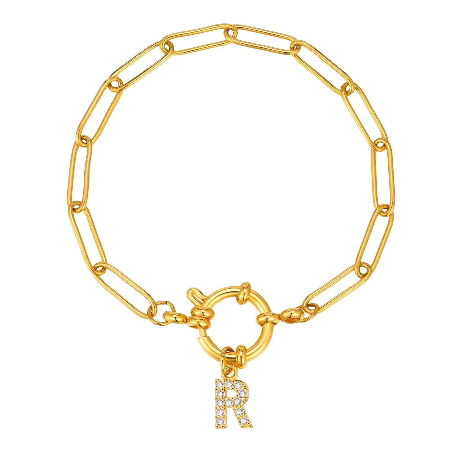 Personalized bracelet with initial r