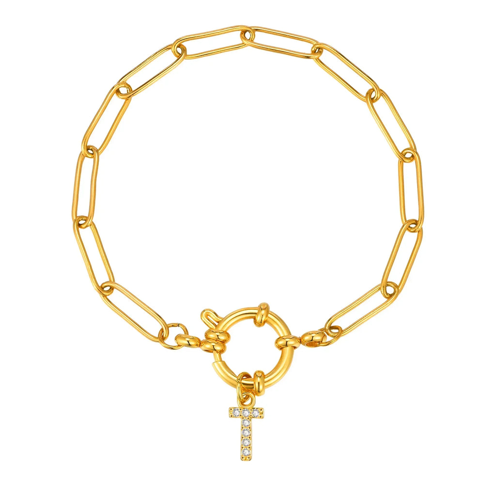 Personalized bracelet with initial t