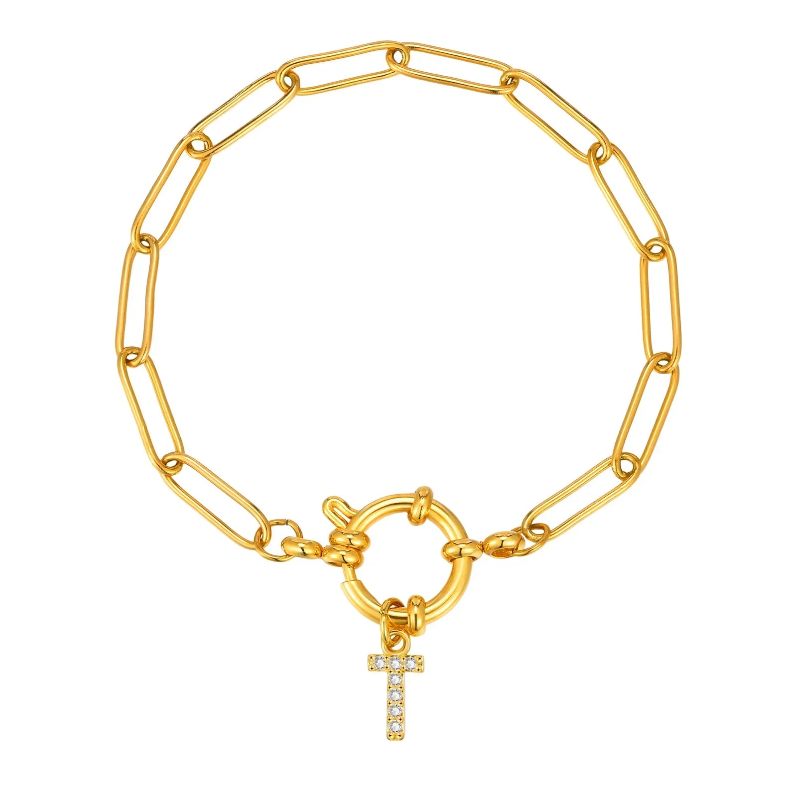 Personalized bracelet with initial t