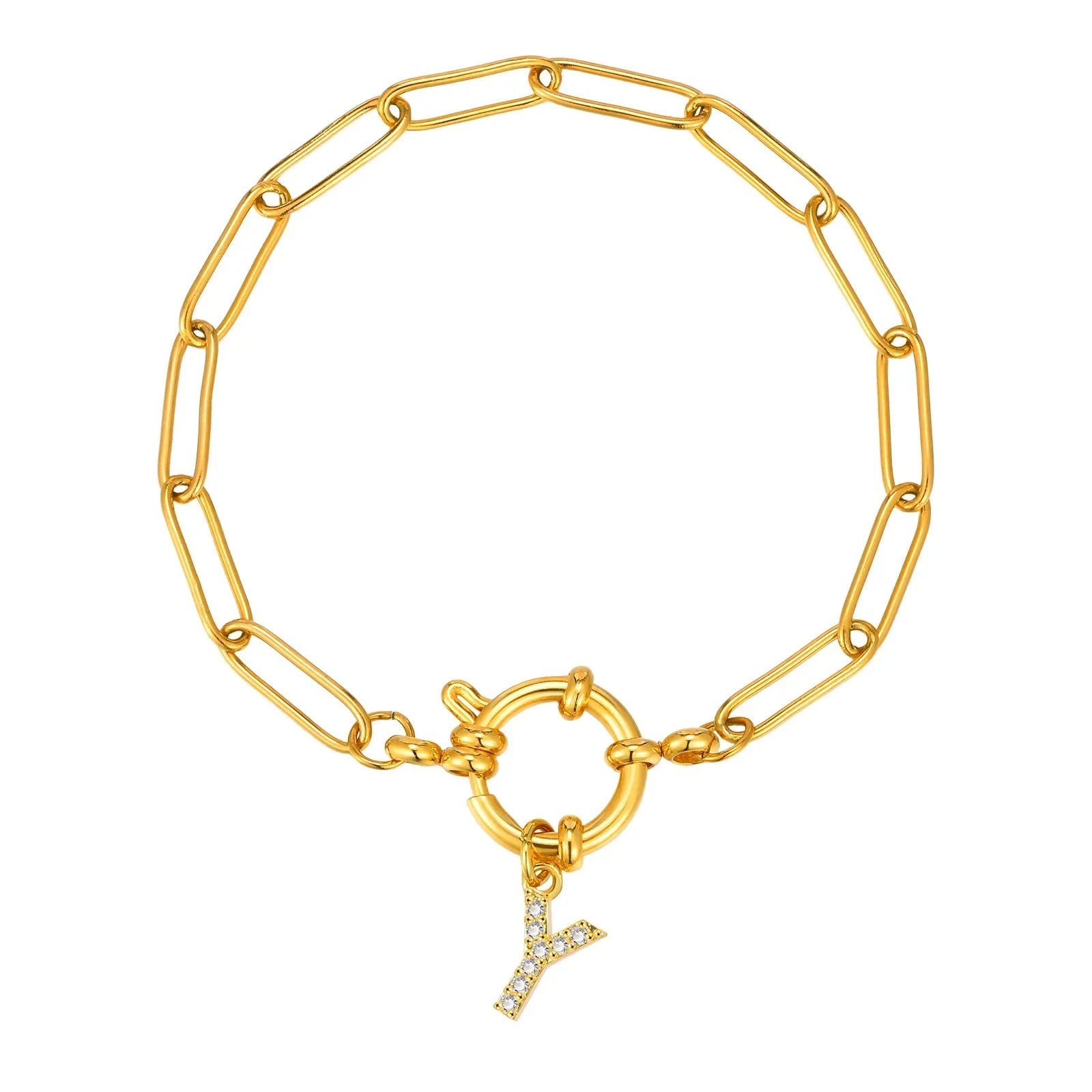 Personalized bracelet with initial y