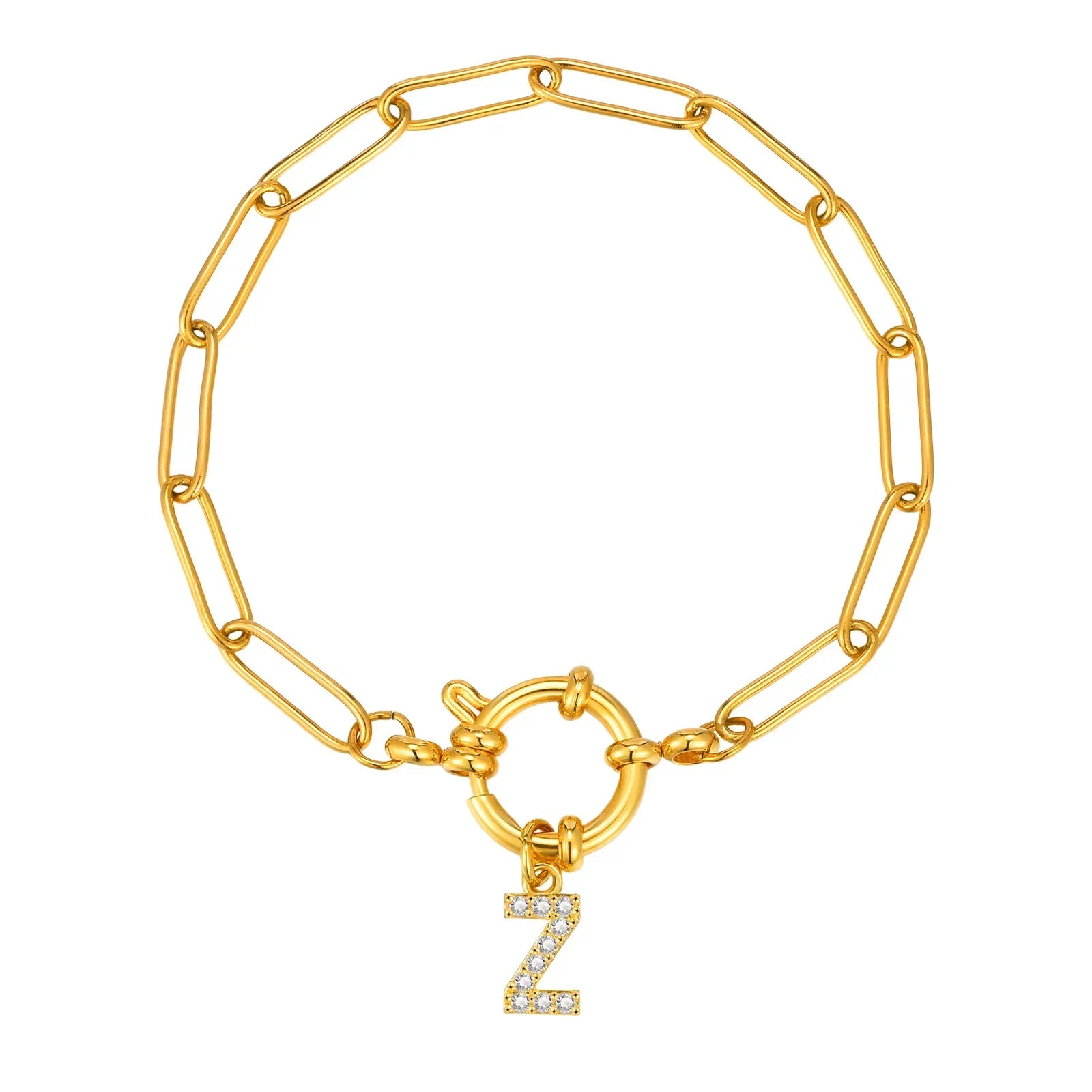 Personalized bracelet with initial z