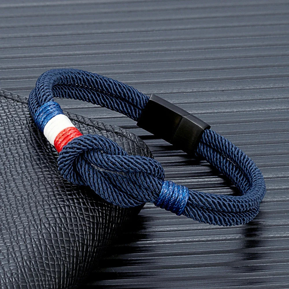 Navy Rope Knot Bracelet