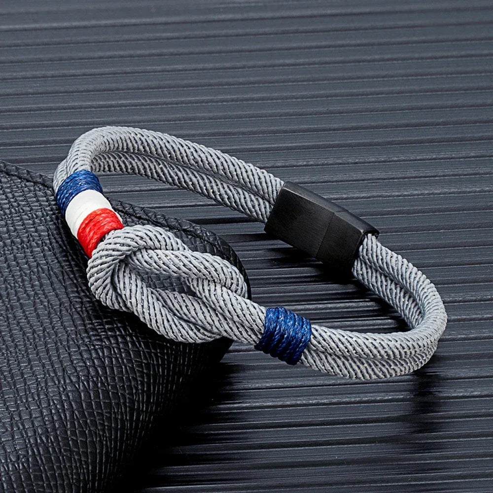 Grey Rope Knot Bracelet