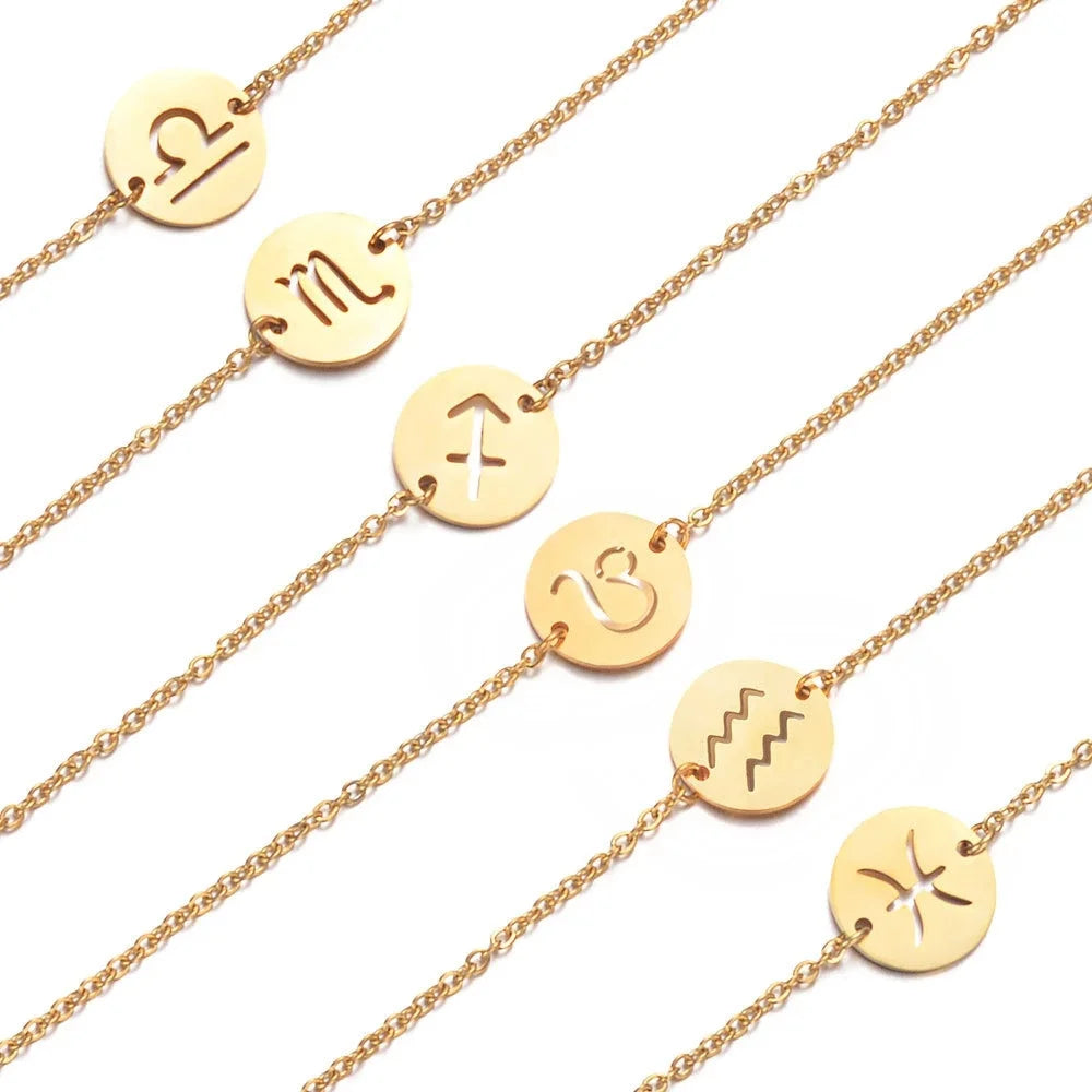 Bracelet with Astrological Zodiac Sign Pendant