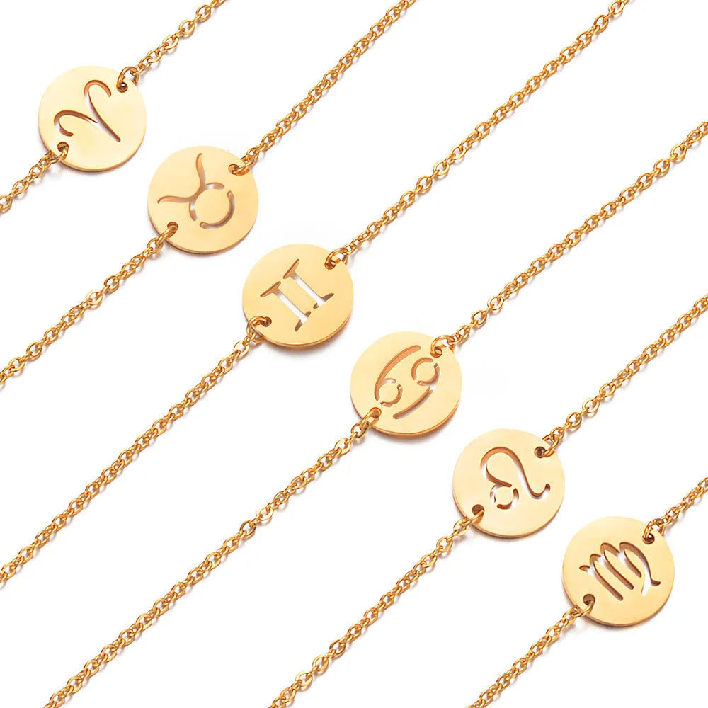 Bracelet with Astrological Zodiac Sign Pendant