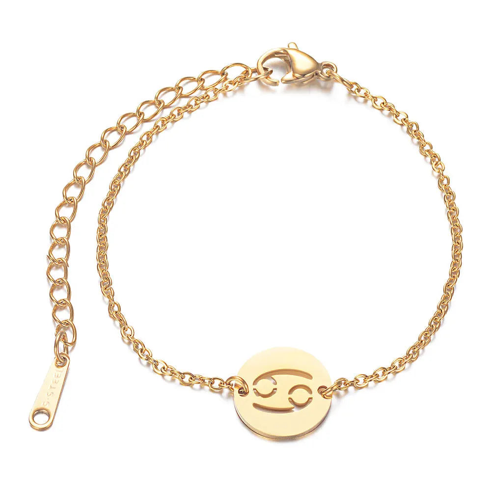 Bracelet with Astrological Zodiac Sign Pendant Cancer