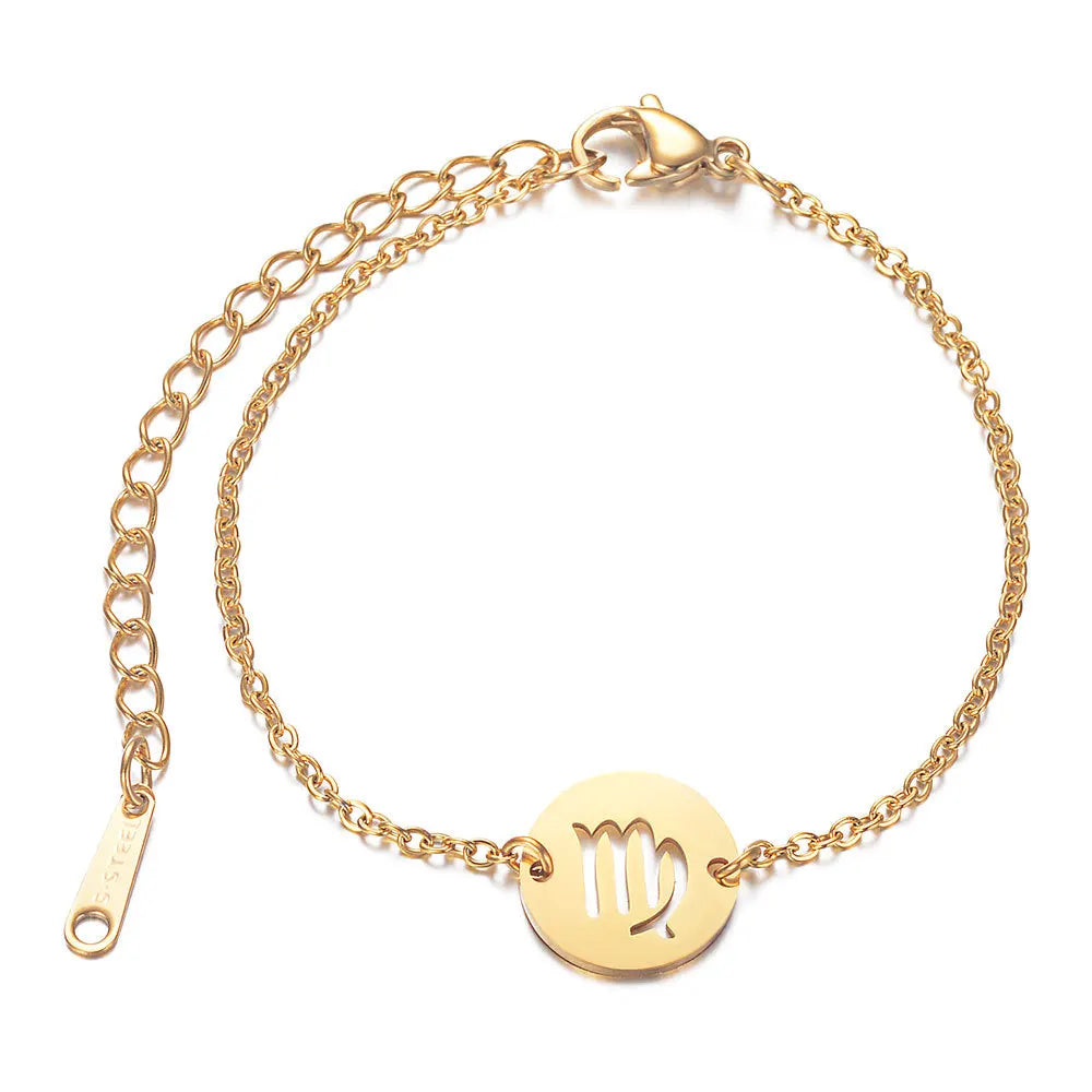 Bracelet with Astrological Zodiac Sign Pendant Virgo