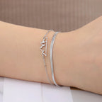 Bracelet with Mountain Pendant for Women silver