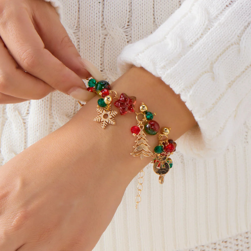 Bracelet with Christmas Charms for Women