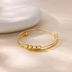 Anti-Stress Rotating Bead Bracelet for Men or Women gold