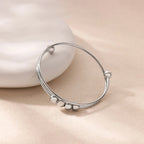Anti-Stress Rotating Bead Bracelet for Men or Women silver