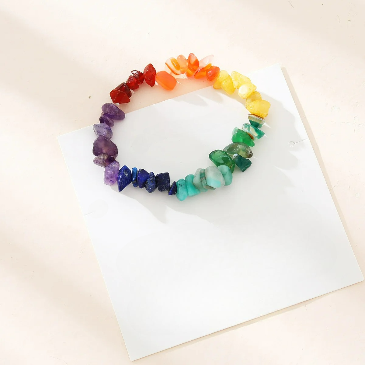 Bracelet with Natural Stones 7 Chakras multicolour