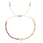 Two-tone initial bracelet p