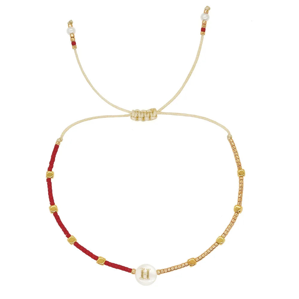 Two-tone initial bracelet h