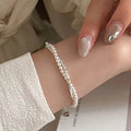 Elegant Beaded Curb Bracelet for Women