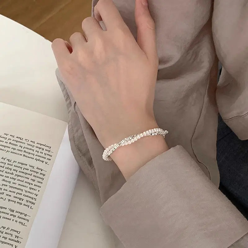 Elegant Beaded Curb Bracelet for Women
