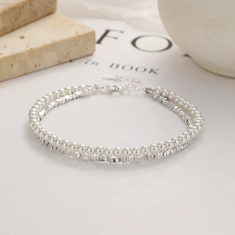 Elegant Beaded Curb Bracelet for Women