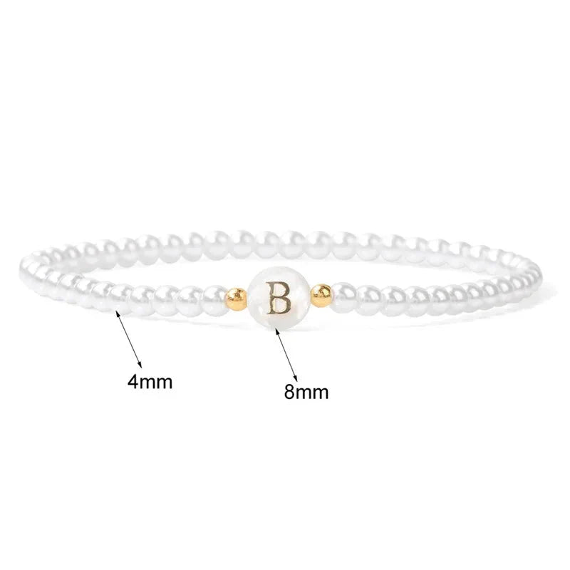 White bracelet initial
